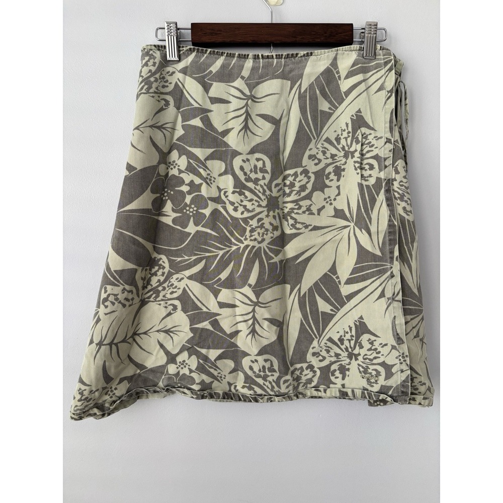 Kavu Wrap Skirt Women Large XL Sage Gorp Tropical Tencel Boho Travel Festival